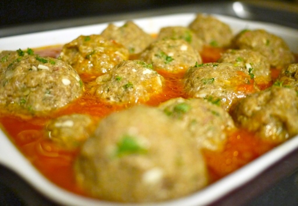 Meatballs and potatoes by stephanie sadler