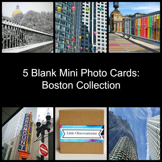 Little Observationist Mini Photo Cards - Boston Collection