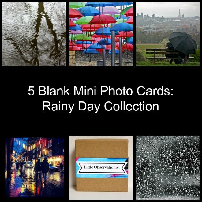 Little Observationist Mini Photo Cards - Rainy Day Collection