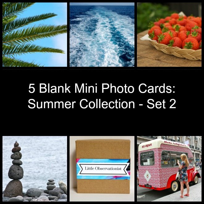 Little Observationist Mini Photo Cards - Summer Collection - Set 2