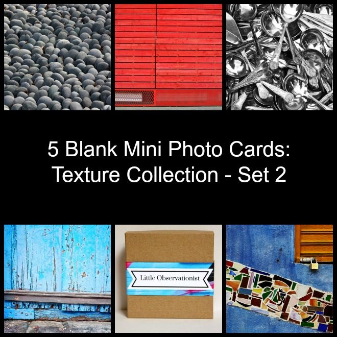 Little Observationist Mini Photo Cards - Texture Collection - Set 2