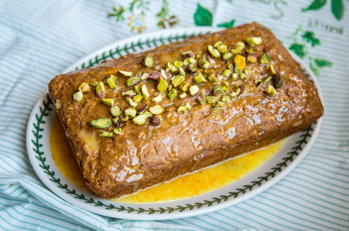 Recipe - Courgette, Pistachio and Orange Loaf Cake - Little Observationist 