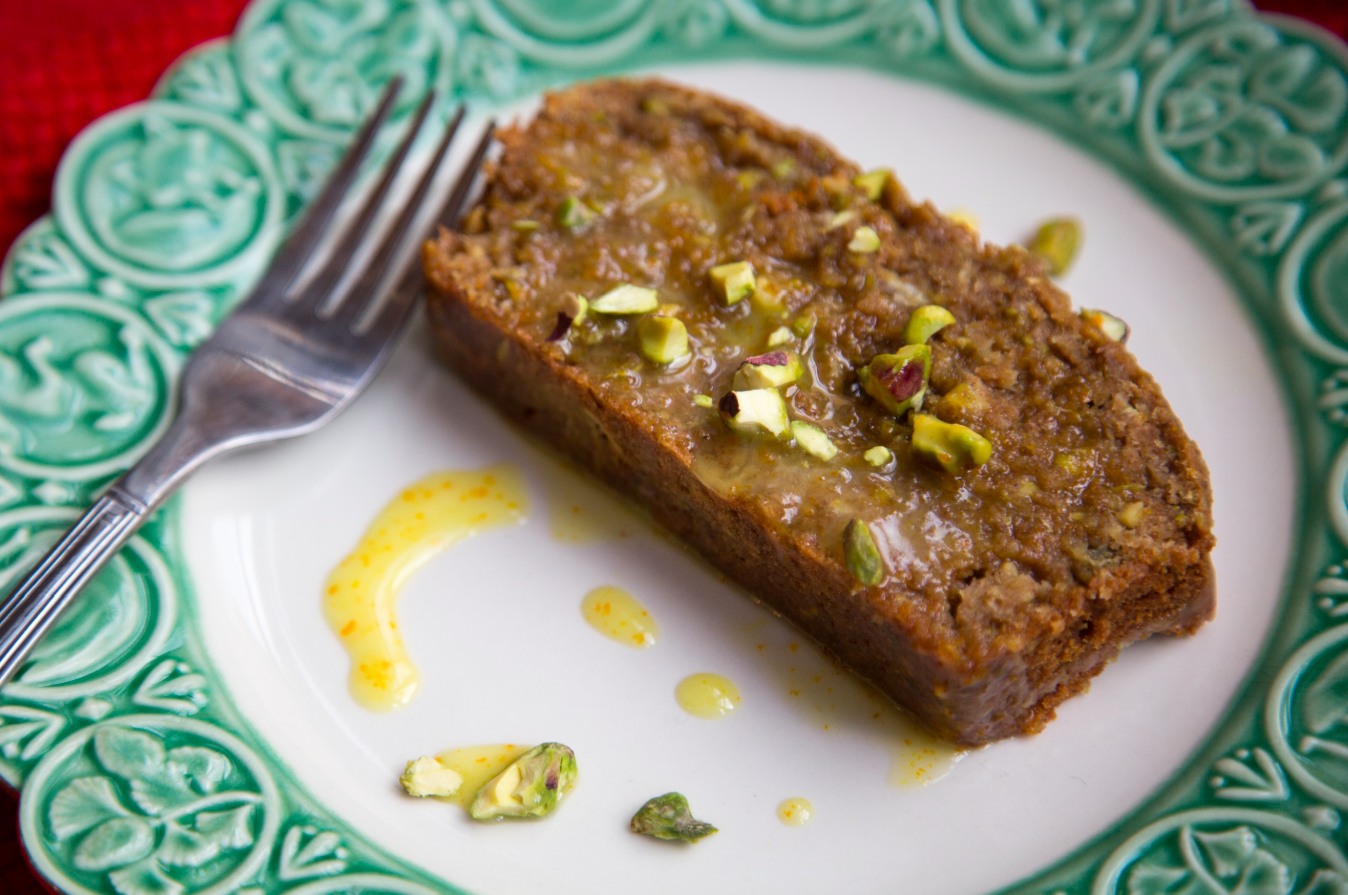 Recipe - Courgette, Pistachio and Orange Loaf Cake - Little Observationist 